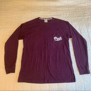PINK Victoria’s Secret: Maroon Long Sleeve